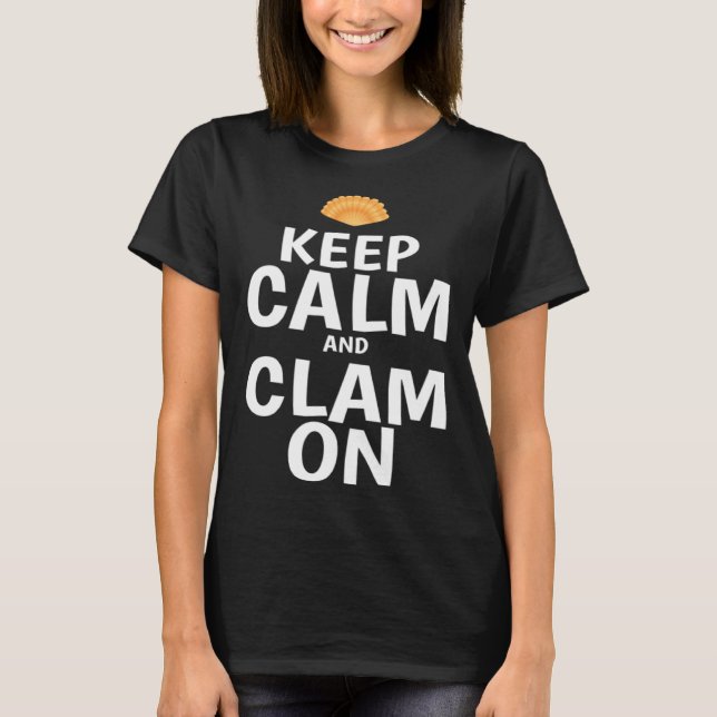 Clamming Sea Shelling Rake Clam Digging Razor Clam T-Shirt (Vorderseite)