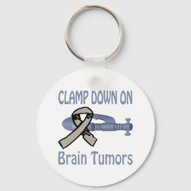 Clamp Down on Brain Tumors Schlüsselanhänger (Vorderseite)