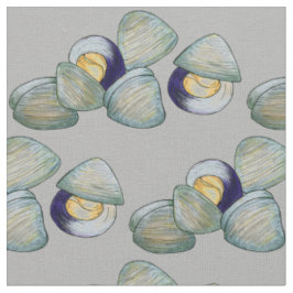 Clams Seafood Clambake Beach Ocean Clam Gravur Stoff