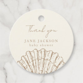 Clamshell Elegant Baby Shower Geschenkanhänger