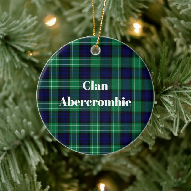 Clan Abercrombie Jagd Tartan Keramik Ornament (Baum)