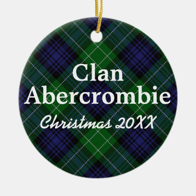 Clan Abercrombie Scottish Tartan Keramik Ornament (Vorne)