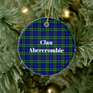 Clan Abercrombie Tartan Keramik Ornament