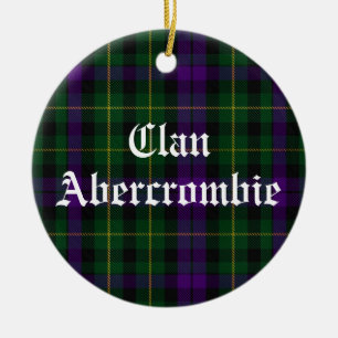 Clan Abercrombie Tartan Keramik Ornament
