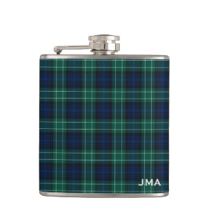 Clan Abercrombie Tartan Mit Monogramm Flachmann