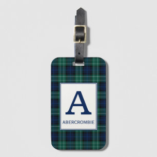 Clan Abercrombie Tartan Mit Monogramm Gepäckanhänger