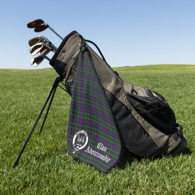 Clan Abercrombie Tartan & Wappen Golfhandtuch (Gras)