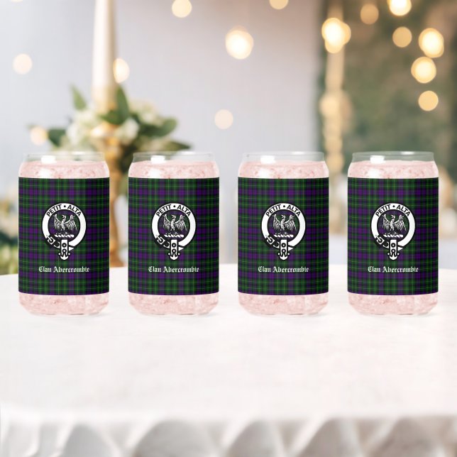 Clan Abercrombie Wappen Abzeichen & Tartan Dosenglas (Insitu (Hochzeit))