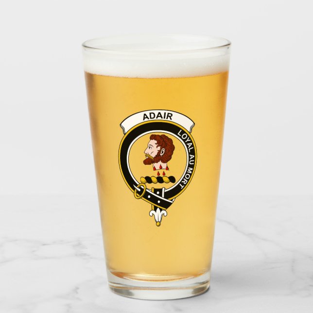 Clan Adair Beer Glass Glas (Vorne (Gefüllt))