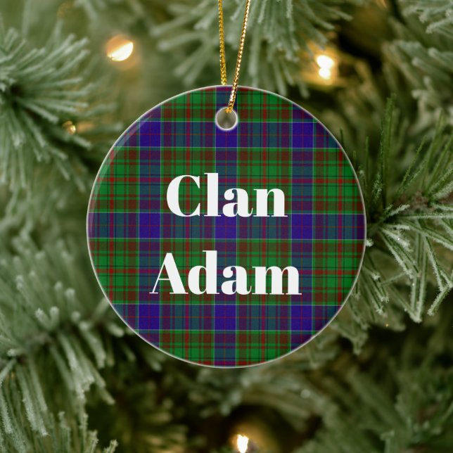 Clan Adam Hunting Tartan Keramik Ornament (Baum)