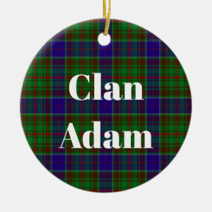 Clan Adam Hunting Tartan Keramik Ornament