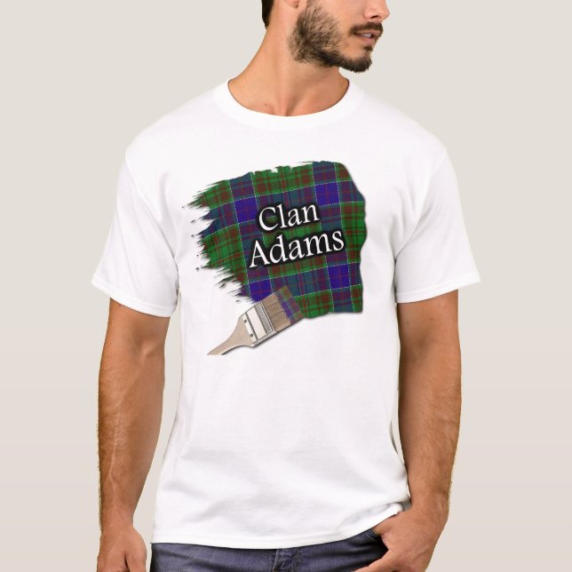 Clan Adams Scottish Tartan Paint Shirt (Vorderseite)