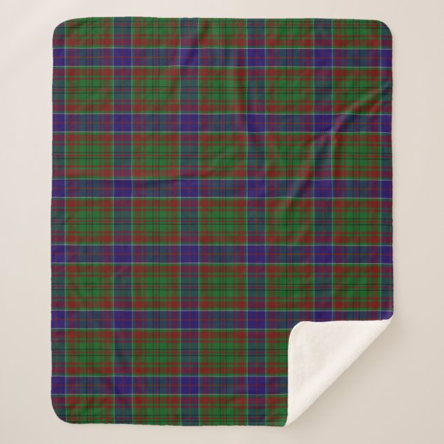 Clan Adams Tartan Kariert Sherpadecke (Vorderseite)