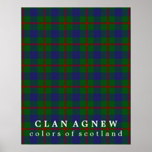 Clan Agnew Colors of Scotland Tartan Poster