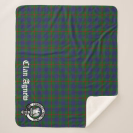 Clan Agnew Tartan und Wappen Abzeichen Sherpadecke