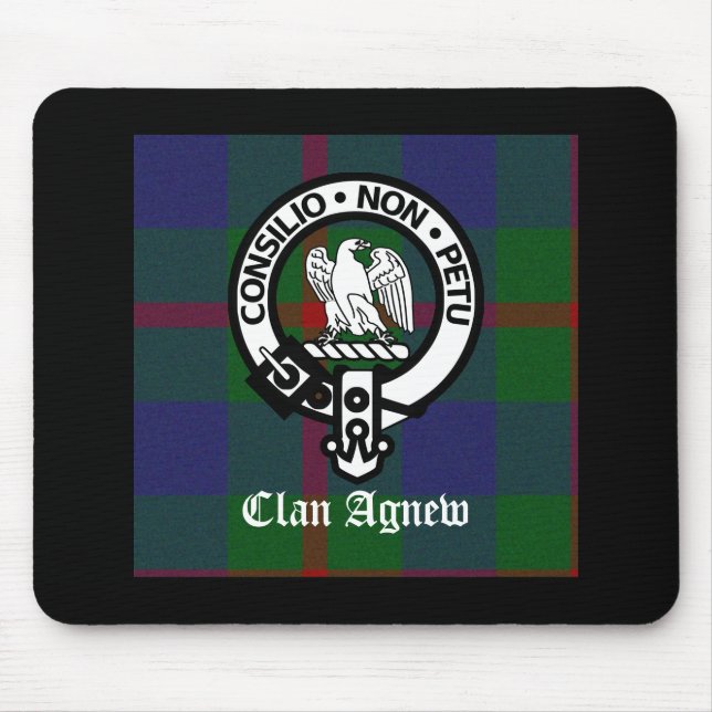 Clan Agnew Tartan Wappen Mousepad (Vorne)