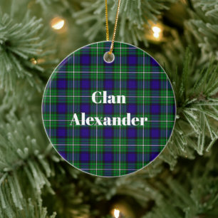 Clan Alexander Tartan Keramik Ornament