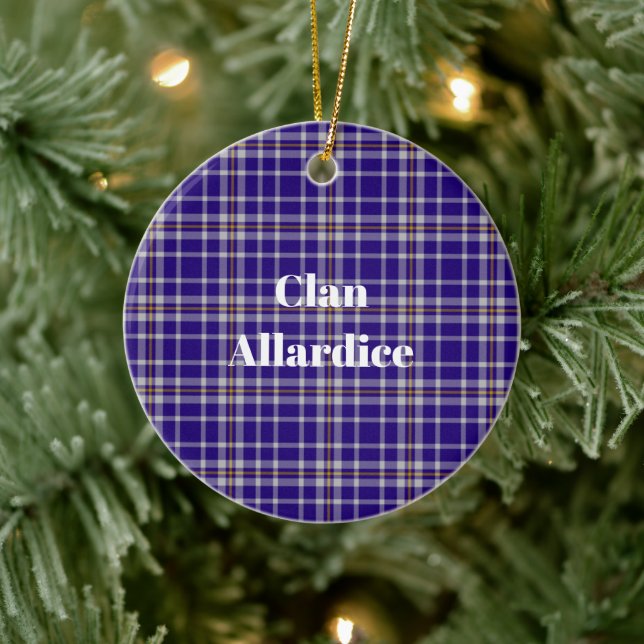 Clan Allardice Tartan Keramik Ornament (Baum)