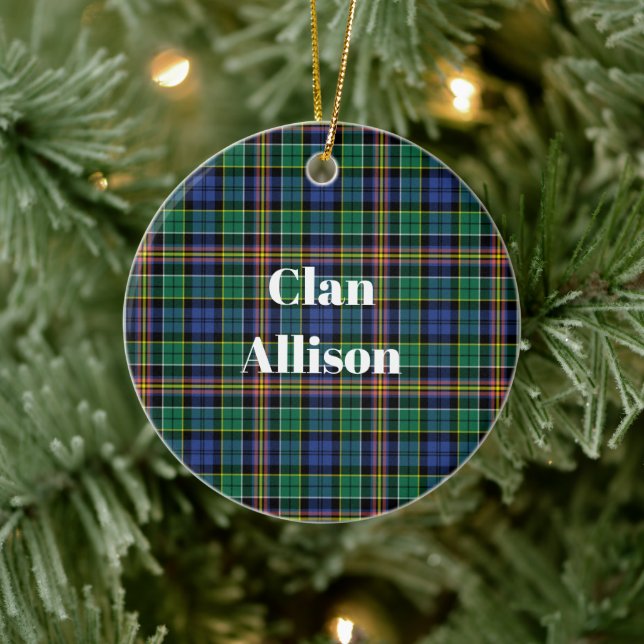 Clan Allison Tartan Keramik Ornament (Baum)
