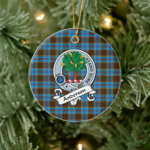 Clan Anderson Abzeichen Tartan Plaid Keramik Ornament