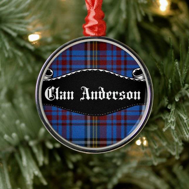 Clan Anderson Banner Silbernes Ornament (Baum)