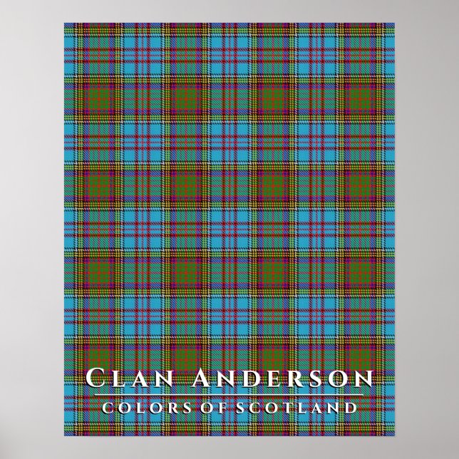 Clan Anderson Colors of Scotland 2 Tartan Kariert Poster (Vorne)