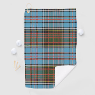Clan Anderson Kariert Tartan Aquamarin Brown Karo Golfhandtuch