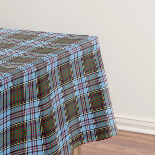 Clan Anderson Light Blue Scottish Tartan Tischdecke (Beispiel)
