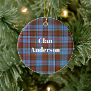 Clan Anderson Modern Tartan Keramik Ornament