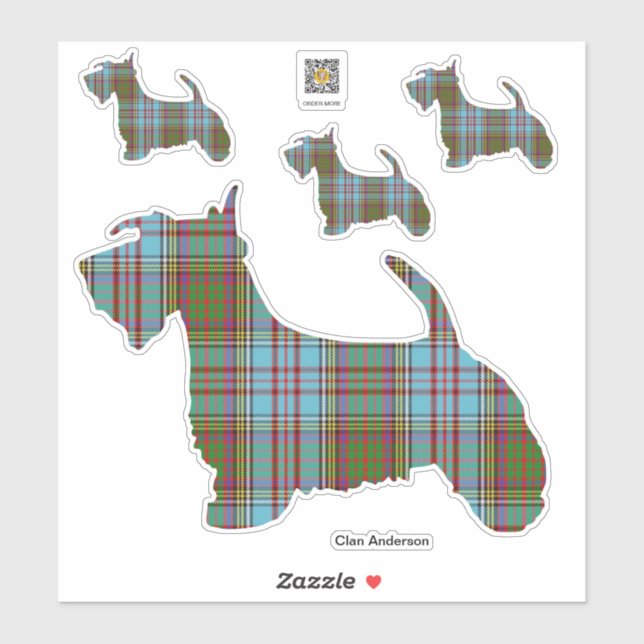 Clan Anderson Scottie Sticker (Blatt)