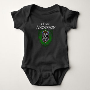 Clan Anderson Scottish Familienwappen Tartan Baby  Strampler