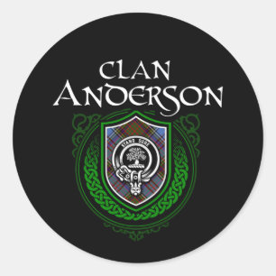 Clan Anderson Scottish Family Tartan Runder Aufkleber