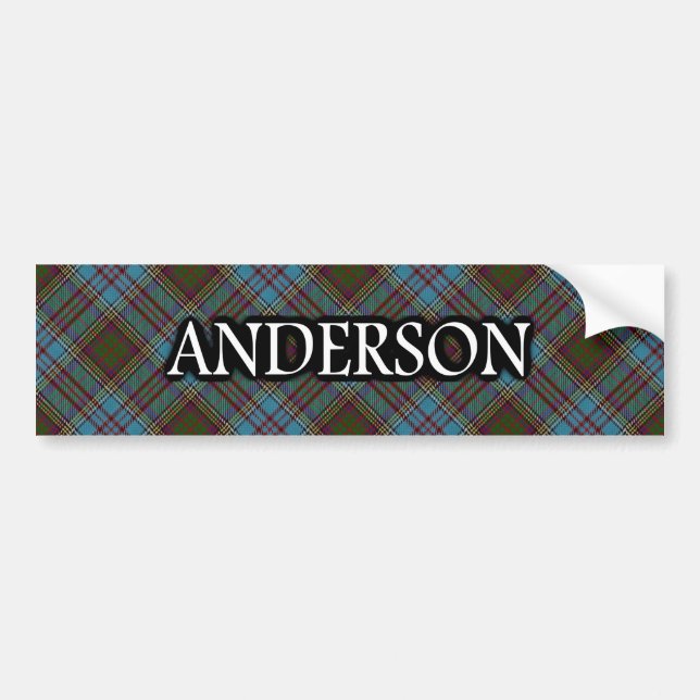 Clan Anderson Scottish Tartan Autoaufkleber (Vorne)