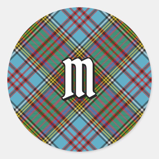Clan Anderson Tartan Classic Round Sticker (Vorderseite)