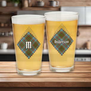 Clan Anderson Tartan Glass Glas