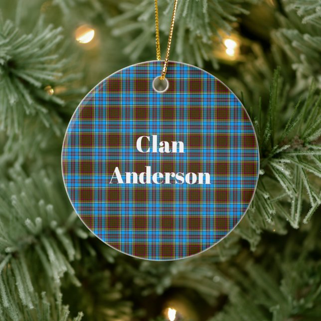 Clan Anderson Tartan Keramik Ornament (Baum)