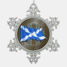 Clan Anderson Tartan Knot & Flag