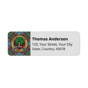 Clan Anderson Tartan Label