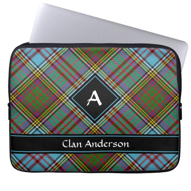 Clan Anderson Tartan Laptop Sleeve (Vorderseite)