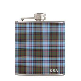 Clan Anderson Tartan Monogram Flachmann
