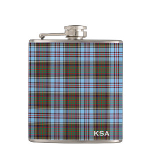 Clan Anderson Tartan Monogram Flachmann