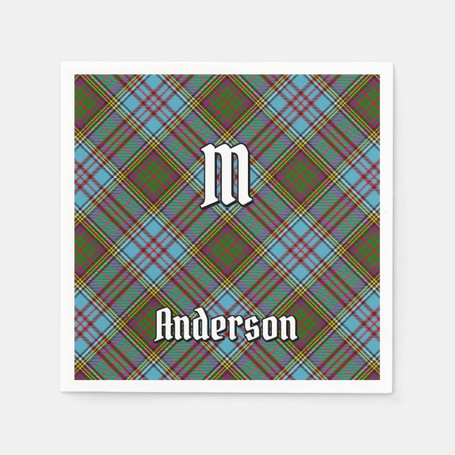 Clan Anderson Tartan Napkins Serviette (Vorderseite)