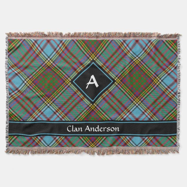 Clan Anderson Tartan Throw Blanket Decke (Vorderseite)