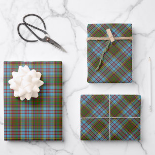 Clan Anderson Tartan Wrapping Paper Sheets Geschenkpapier Set
