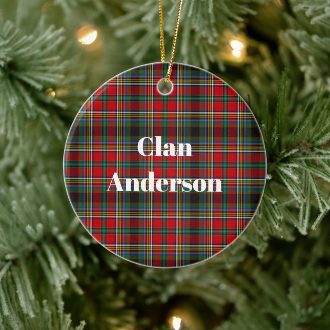 Clan Anderson von Arbrake Tartan Keramik Ornament (Baum)