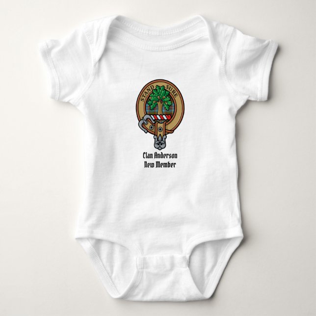 Clan Anderson Wappen Baby Bodysuit Baby Strampler (Vorderseite)