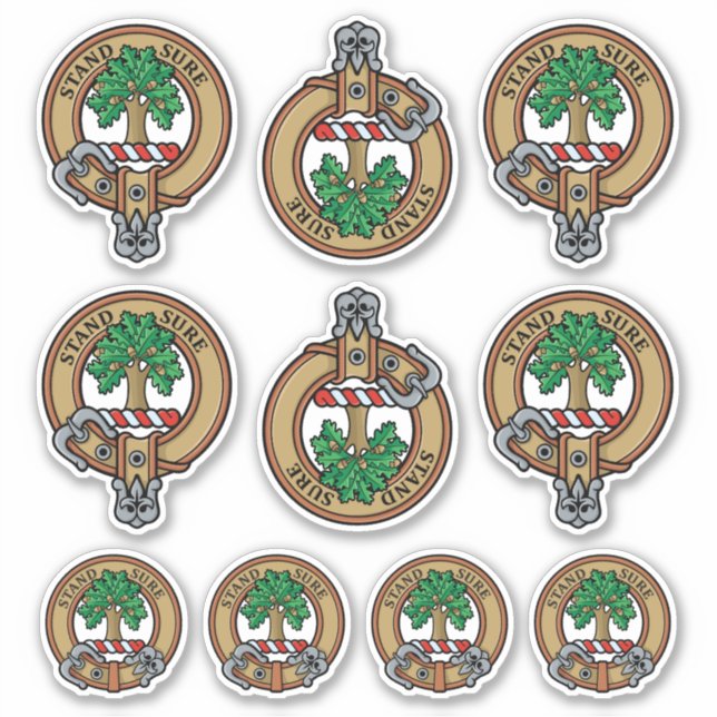 Clan Anderson Wappen Sticker Set (Vorderseite)