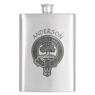 Clan Anderson Wappen & Tartan Flask Flachmann