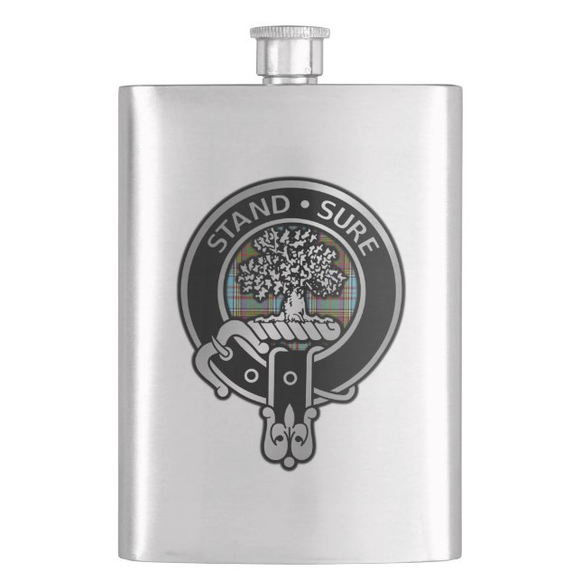 Clan Anderson Wappen & Tartan Flask Flachmann (Vorderseite)