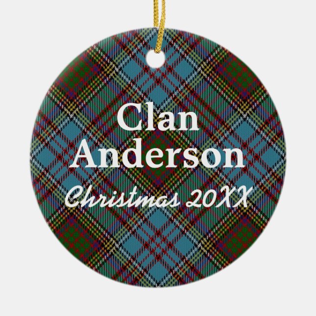 Clan-AndersonScottishTartan Keramik Ornament (Vorne)